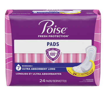 Postpartum Incontinence Pads, Light Flow, Long, 24 units – Poise :  Incontinence