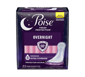 Ultra Thin Postpartum Incontinence Pads, Overnight Flow, Extra Coverage, 22  units – Poise : Incontinence