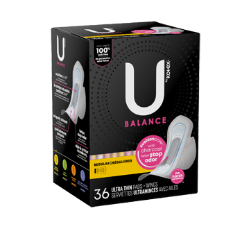 U by Kotex Clean & Secure Ultra Thin Pads with Wings Regular