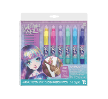 Glitter Hair Chalk Pens, 1 unit