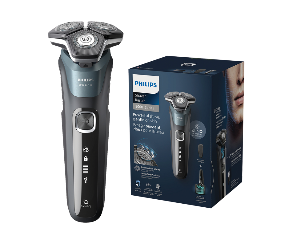 Series 5000 Wet & Dry Electric Shaver with Cable-free Quick Clean Pod ...