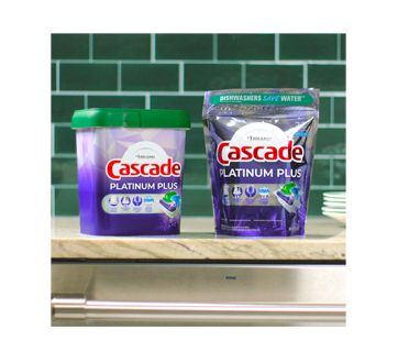 Image 6 of product Cascade - Platinum Plus ActionPacs Dishwasher Pods, Fresh Scent, 30 units