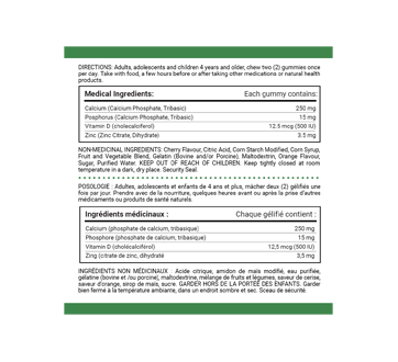 Image 4 of product Nature's Bounty - Calcium with Vitamin D3 & Zinc Gummies, Cherry & Orange, 60 units