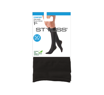 Confort Knee Highs, Black - One Size, 1 unit