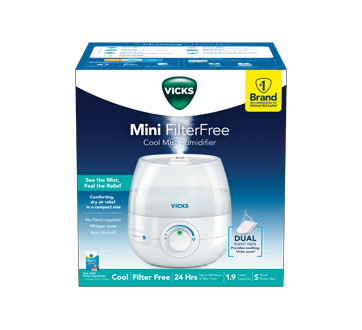 Mini Filter Free Cool Mist Humidifier, 1 unit