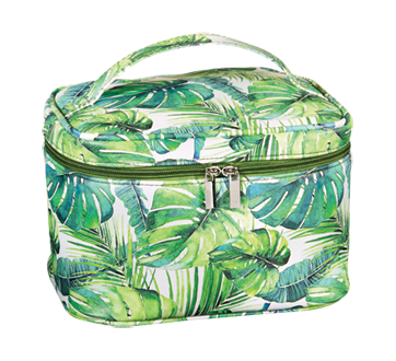 Cosmetic Bag, Green Leaves, 1 unit