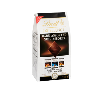 Image 2 of product Lindt - Excellence Dark Chocolate Minis Bag, Dark Assorted, 200 g