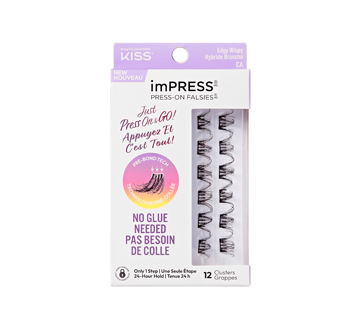 ImPress Press-On Lash Extensions Multipack, Edgy Wispy, 12 units