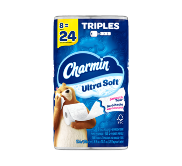 Ultra Soft Toilet Paper, Triple Rolls, 8 units