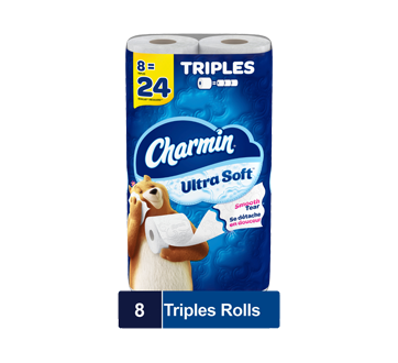 Image 2 of product Charmin - Ultra Soft Toilet Paper, Triple Rolls, 8 units