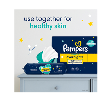 Image 5 of product Pampers - Swaddlers Overnights Baby Diapers, Size 3, 66 units