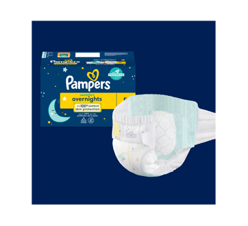 Image 7 of product Pampers - Swaddlers Overnights Baby Diapers, Size 3, 66 units