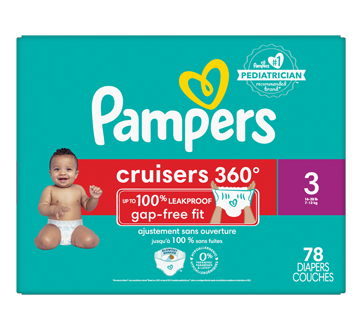 Cruisers 360 Diapers, Size 3, 78 units