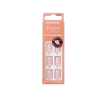 ImPress Bare but Better Press-On Nails, Instinct - Short - Squoval, 30 units