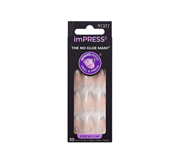 ImPress Premium Press-On Nails, Memory Lane - Medium - Coffin, 30 units