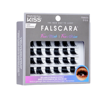 Image 2 of product Kiss - Falscara Faux Mink 3D Lash Extensions, Fluffy & Lightweight, 24 units