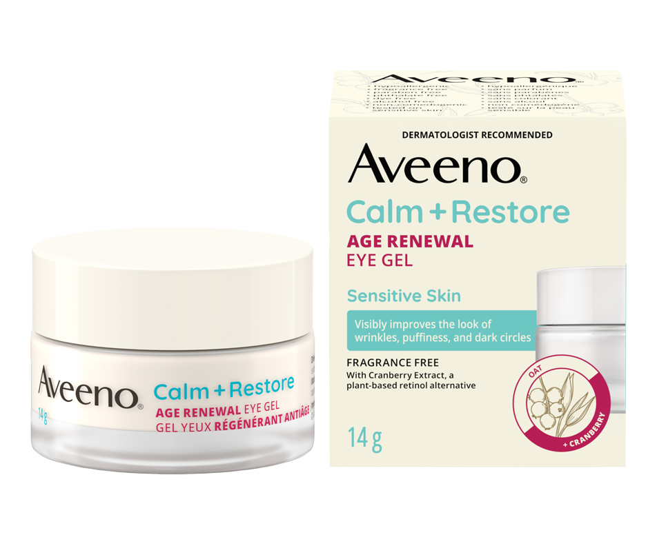 Calm + Restore Age Renewal Eye Gel, 14 g – Aveeno : Moisturizer | Jean ...