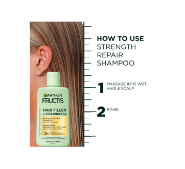 Image 7 of product Garnier - Hair Filler Strength Repair Shampoo, 300 ml