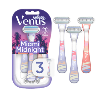 Image 2 of product Gillette - Venus Miami Midnight Disposable Women's Razors, 3 units