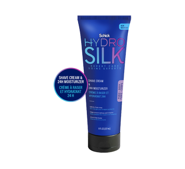 Hydro Silk Shave Cream & 24 Hour Moisturizer, 237 ml