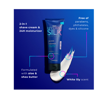 Image 3 of product Schick - Hydro Silk Shave Cream & 24 Hour Moisturizer, 237 ml