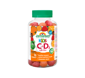 Kids Vitamin C+D Gummies with Zinc, 90 units