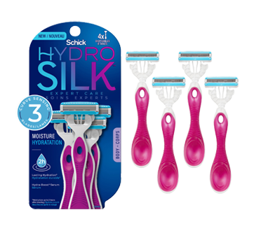 Hydro Silk 3 Blades Disposable Razors, 4 units