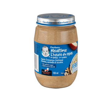 Image 2 of product Gerber - Mealtime Purée For Babies and Toddlers, Apple Cinnamon Oatmeal, 159 ml