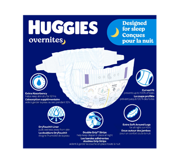 Image 5 of product Huggies - Overnites Nighttime Baby Diapers, Size 3, 58 units