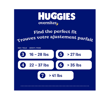 Image 6 of product Huggies - Overnites Nighttime Baby Diapers, Size 3, 58 units