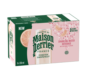 Image 2 of product Maison Perrier - Forever Grapefruit Sparkling Water Beverage, Grapefruit, 8 x 330 ml