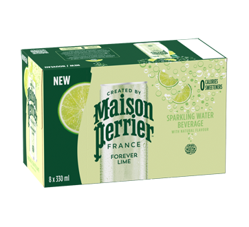 Image 2 of product Maison Perrier - Forever Lime Sparkling Water Beverage, Lime, 8 x 330 ml