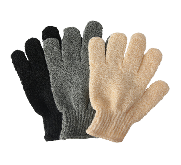 Exfoliating Gloves, Assorted Colors, 2 units