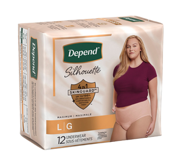 Image 2 of product Depend - Silhouette Women Incontinence Underwear, Pink - Large, 12 units