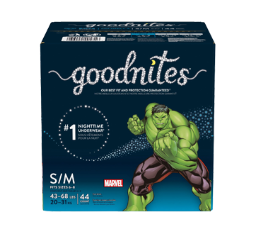 Goodnites Boys' Nighttime Bedwetting Underwear, Jumbo Pack, XS, S/M, L, XL