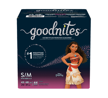 GoodNites Night Training Pants for Girls, Disney Design