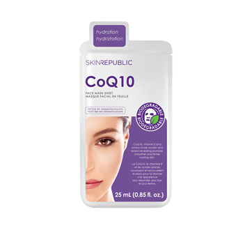 CoQ10 Face Mask Sheet, Hydration, 25 ml