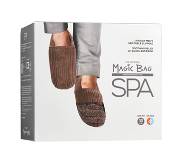 Spa Thermotherapeutic Pack Men's Heatable Slippers, One Size, 1 unit