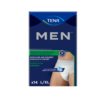 Men Protective Incontinence Underwear, Large/Extra Large, 14 units