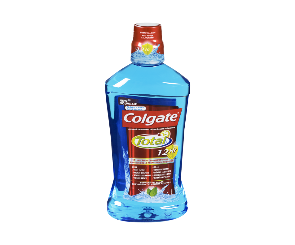 Colgate Total 12 Hour Mouthwash, Peppermint Blast, 1 L – Colgate ...