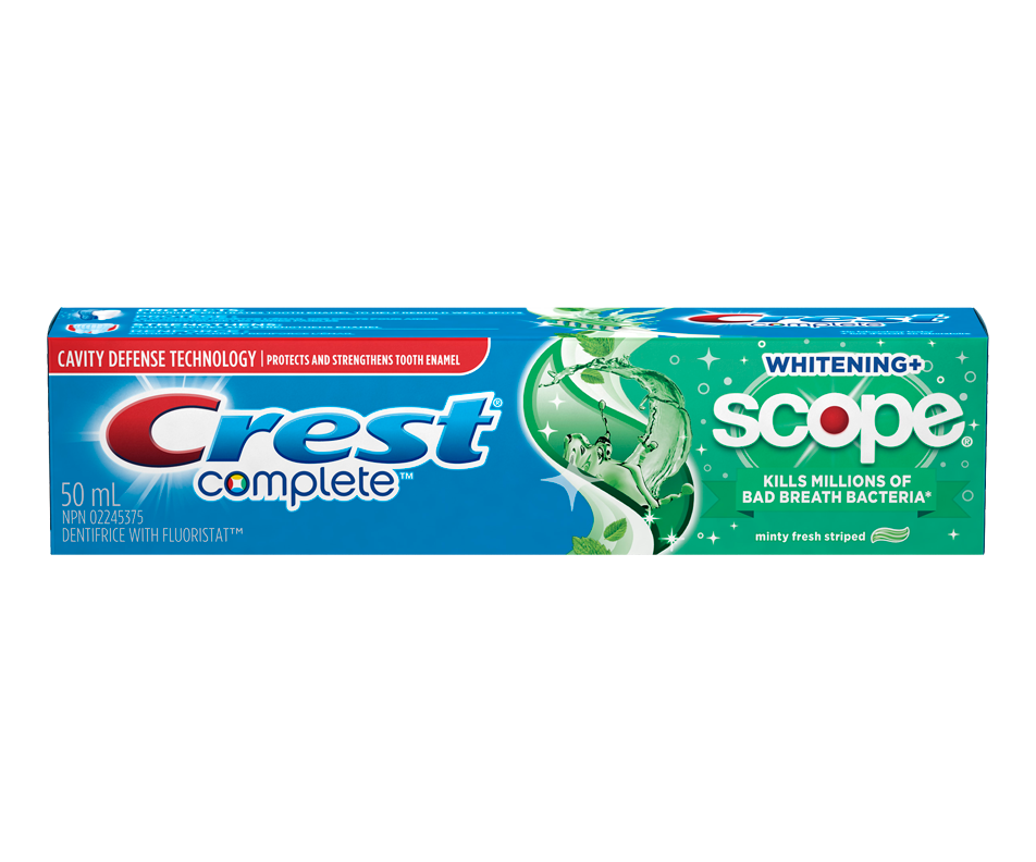 Crest Complete Whitening + Scope Toothpaste, Minty Fresh, 50 ml – Crest ...