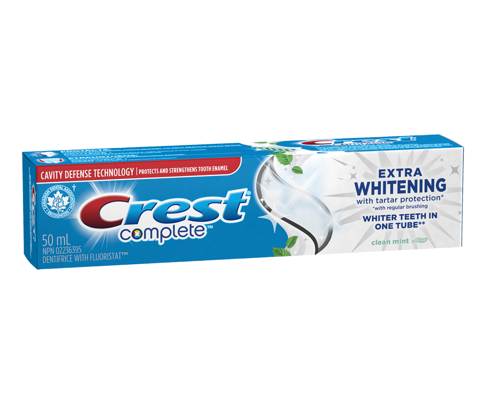 Complete Extra Whitening Toothpaste 50 Ml Clean Mint Crest   Crest Complete Extra Whitening Toothpaste Clean Mint 50 Ml 