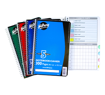 Notebook 5 Subjects, 1 unit – Hilroy : Notebooks and Papers | Jean Coutu