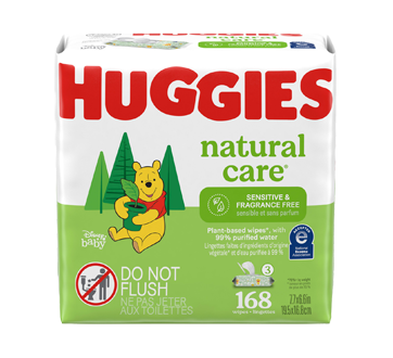 Natural Care Sensitive Baby Wipes, Unscented, 168 units