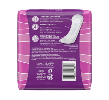 Daily Ultra Thin Incontinence Panty Liners, Very Light Flow, Long, 44 units