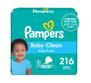 Baby Wipes Complete Clean Scented 3X Pop-Top, 216 units