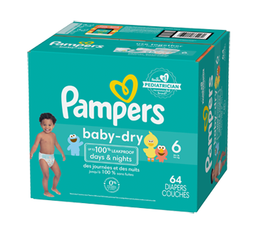 Image 5 of product Pampers - Baby Dry Diapers, Size 6, Super Pack, 64 units