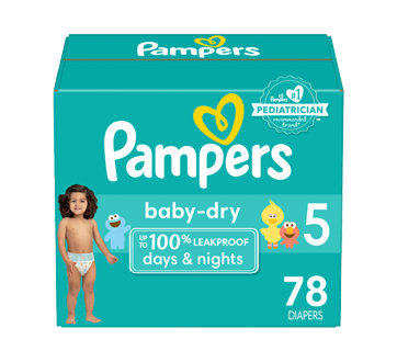 Baby Dry Diapers, Size 5, Super Pack, 78 units