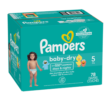 Image 4 of product Pampers - Baby Dry Diapers, Size 5, Super Pack, 78 units