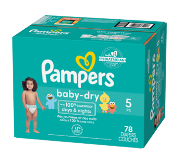 Image 5 of product Pampers - Baby Dry Diapers, Size 5, Super Pack, 78 units